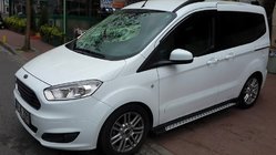 Ford Connect 2014-2021 гг. Боковые Подножки DOT-Line (2 шт., Алюминий) фото 4
