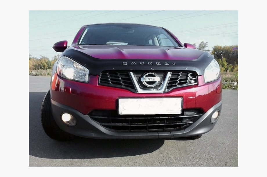 Nissan Qashqai 2010-2014 гг. Дефлектор капота (VIP) Image