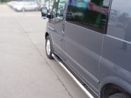 Ford Transit 2014- гг. Боковые трубы (2 шт., нержавейка) фото 2