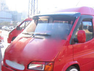 Ford Transit 1991-2000 гг. Козырек на лобовое стекло (черный глянец, 5мм) фото 2