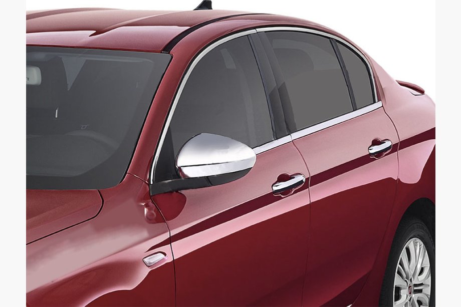 Fiat Tipo 2016- гг. Полный комплект хромированных окантовок окон нержавейка Image