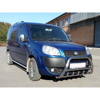 Кенгурятник WT003 (нержавейка) Fiat Doblo I 2005-2010 гг.