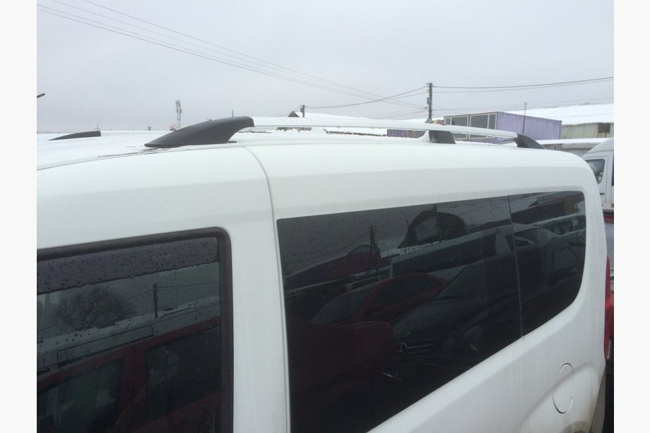 Opel Combo 2012-2018 гг. Хромированные Рейлинги Макси, пластиковые ножки Фото 3