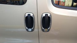 Opel Combo 2012-2018 гг. Хромированные Накладки Вокруг Ручек (4 шт, Нержавейка) Carmos - Турецкая Нержавеющая Сталь фото 9