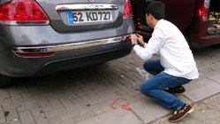 Fiat Linea 2006-2018 гг. Накладки на задний бампер (2012↗, нержавейка, 3 шт) фото 3
