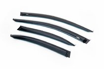 Mercedes C-class W205 2014-2021 гг. Ветровики с хромированным молдингом SD (4 шт, HIC) фото 1
