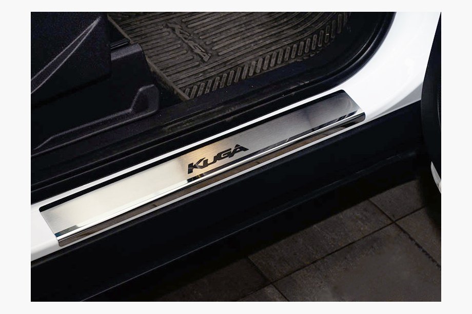 Ford Kuga/Escape 2013-2019 гг. Накладки на пороги Nataniko (4 шт., нержавейка) Стандарт - лента Lohmann, 0.5 мм Image