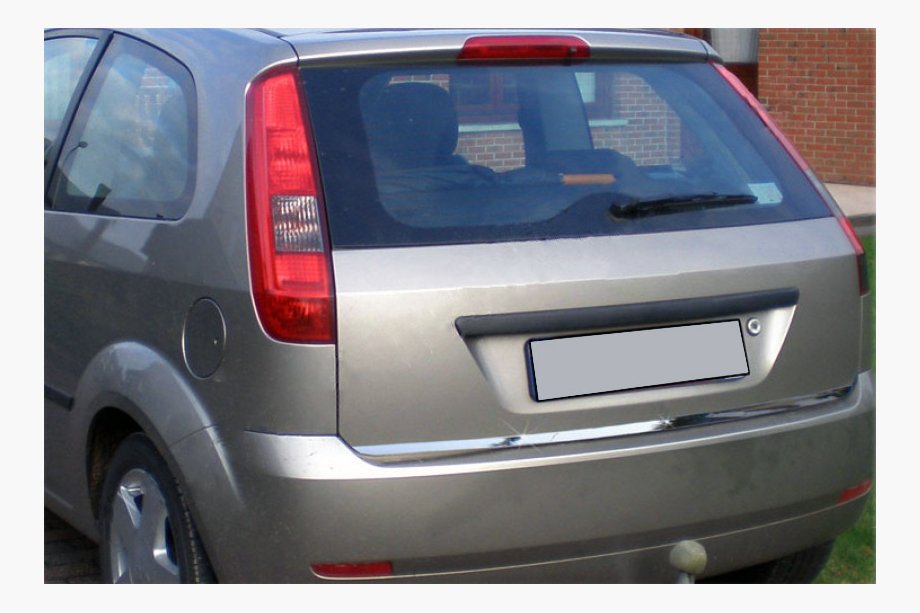 Ford Fiesta 2002-2008 гг. Накладка крышки багажника нержавейка OmsaLine - Итальянская Нержавейка Image