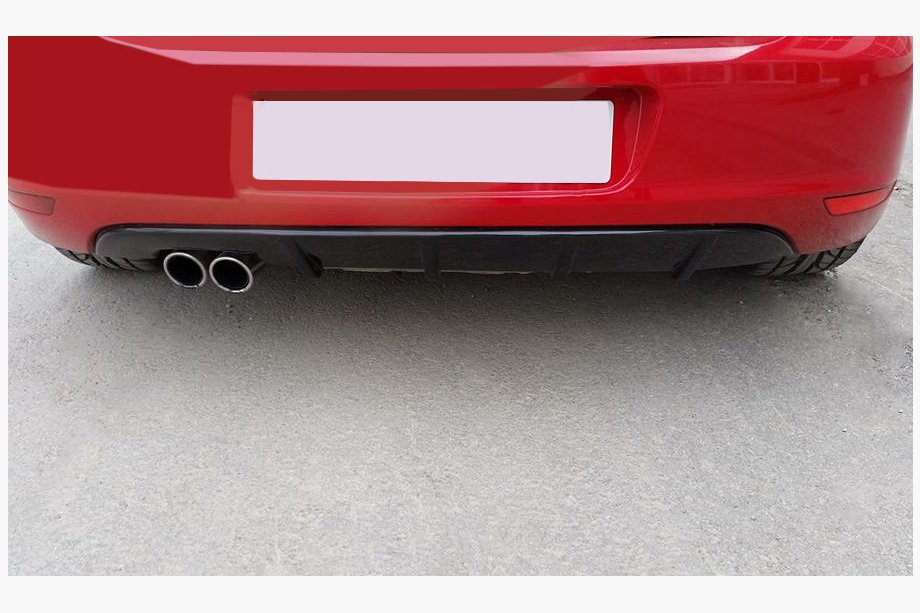 Volkswagen Golf 7/E-Golf 2012-2020 гг. Накладка на задний диффузор (ABS, Черная) Image