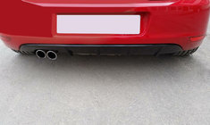 Volkswagen Golf 7/E-Golf 2012-2020 гг. Накладка на задний диффузор (ABS, Черная) фото 1