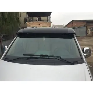 Козырек на лобовое стекло (черный глянец, 5мм) Mercedes Viano 2004-2014 гг. фото 2