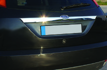 Ford Focus I 1998-2005 гг. Накладка над номером (HB, нержавейка) фото 1