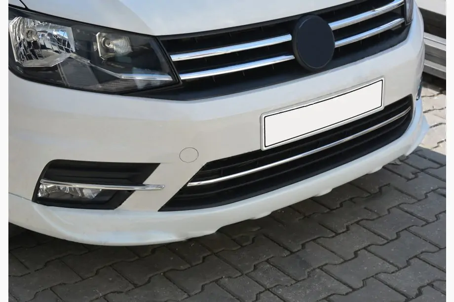 Volkswagen Caddy 2015-2020 гг. Накладки на бампер из нержавеющей стали (3 шт) Image