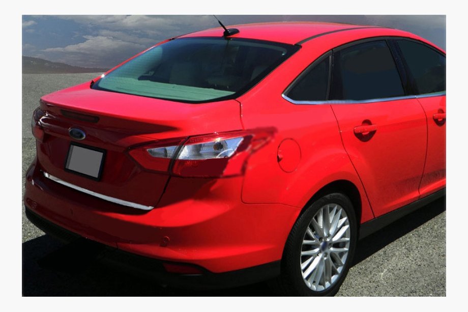 Ford Focus III 2011-2017 гг. Накладка на багажник 2011-2014 (Седан, нержавейка) Image