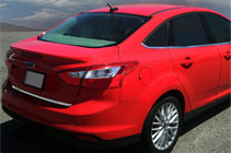 Ford Focus III 2011-2017 гг. Накладка на багажник 2011-2014 (Седан, нержавейка) фото 1