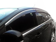 Ford Focus III 2011-2017 гг. Хромированные дефлекторы окон (6 шт., Sunflex) Универсал фото 1