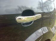 Ford Fiesta 2002-2008 гг. Хромированные Накладки на Ручки (4 шт., Нержавейка) Carmos - Турецкая Нержавеющая Сталь фото 4