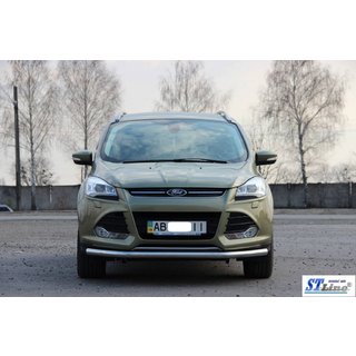 Передняя защита ST008 (нержавейка) фото 3