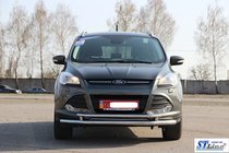 Ford Kuga/Escape 2013-2019 гг. Передняя защита ST014 (нержавейка) 51/42 мм фото 2