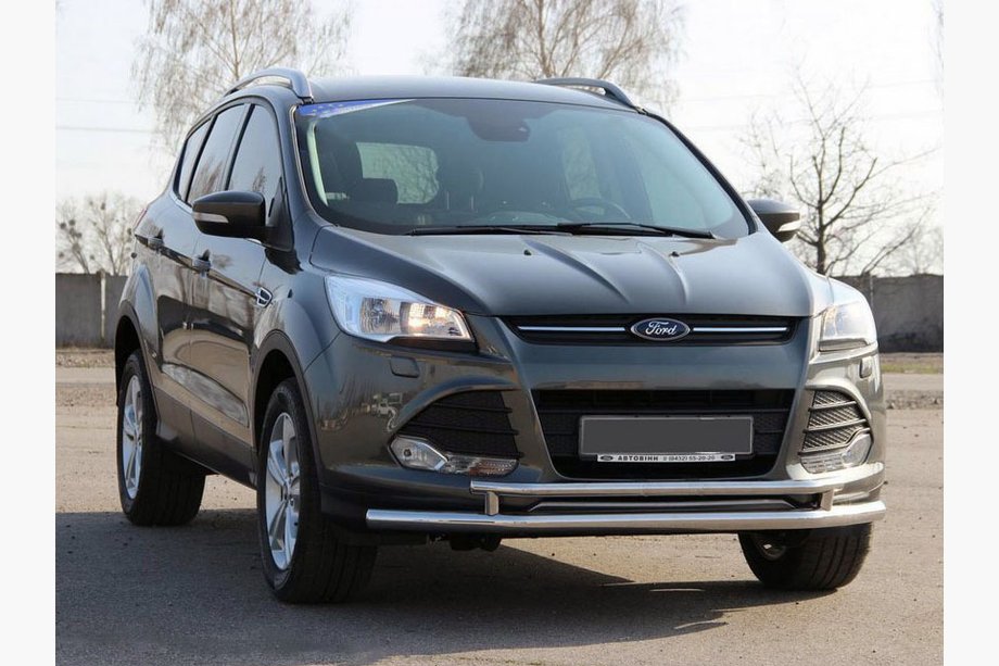 Ford Kuga/Escape 2013-2019 гг. Передняя защита ST014 (нержавейка) 51/42 мм Image