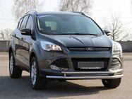 Ford Kuga/Escape 2013-2019 гг. Передняя защита ST014 (нержавейка) 51/42 мм фото 1