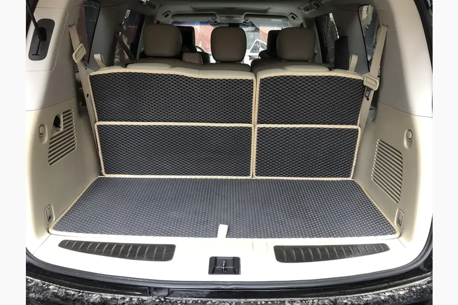 Nissan Armada 2016-2024 гг. Коврик багажника 5 частей (EVA, черный) Image