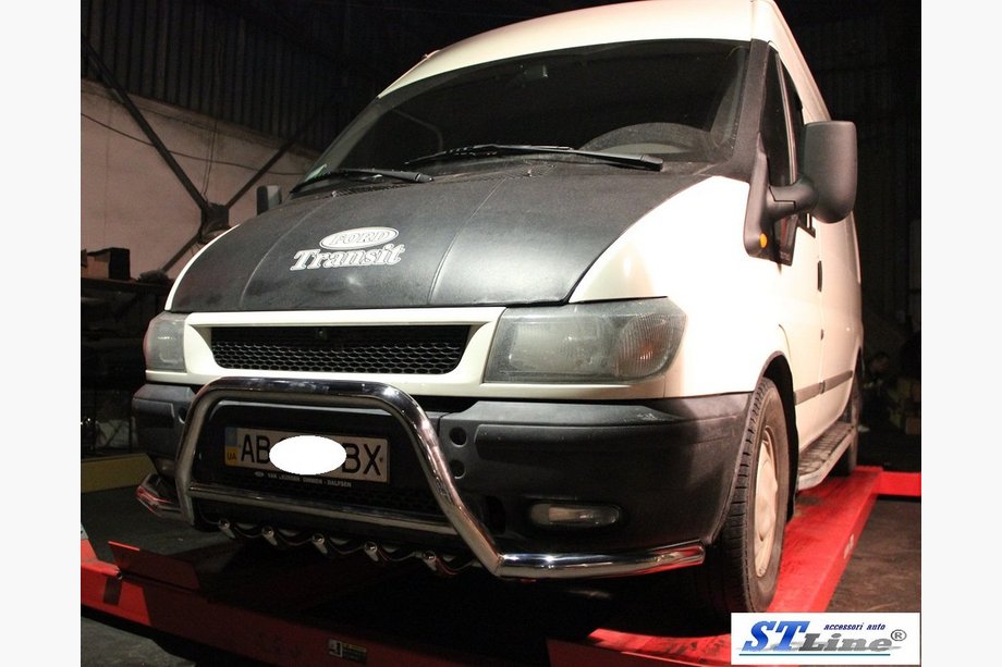 Ford Transit 2000–2014 гг. Кенгурятник WT003-Plus (2000-2006, нерж.) Фото 2