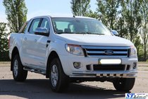 Ford Ranger 2011–2022 гг. Передняя защита ST016 (нержавейка) фото 3
