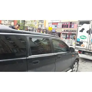 Молдинги стекол нержавейка (4 шт) Honda HR-V 1998-2006 гг. фото 3