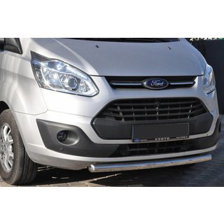Передняя защита ST008 (нержавейка) Ford Custom 2013-2022 гг. фото 1