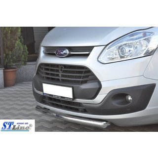 Передняя защита ST008 (нержавейка) Ford Custom 2013-2022 гг. фото 2