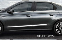Peugeot 301 2012- гг. Дверные молдинги (4 шт, нержавейка) фото 2