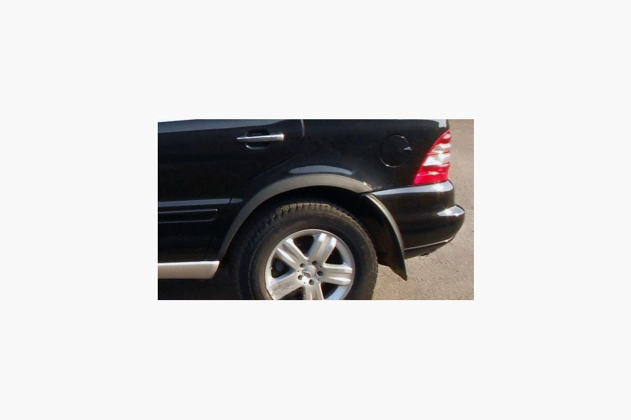 Mercedes ML W163 1997-2005 гг. Расширители арок (4 шт, Черный Металл) Image