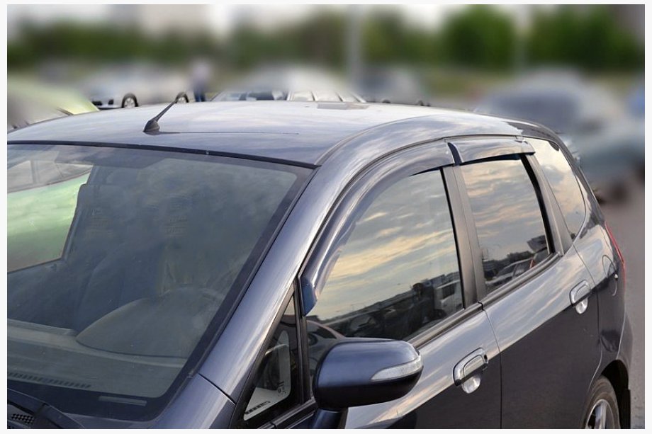 Honda FIT/Jazz 2009-2013 гг. Ветровики на окна (4 шт, SIM) Image