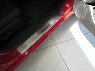 Honda Accord VII 2002-2007 гг. Накладки на пороги Natanika Premium (4 шт, нержавейка) фото 1