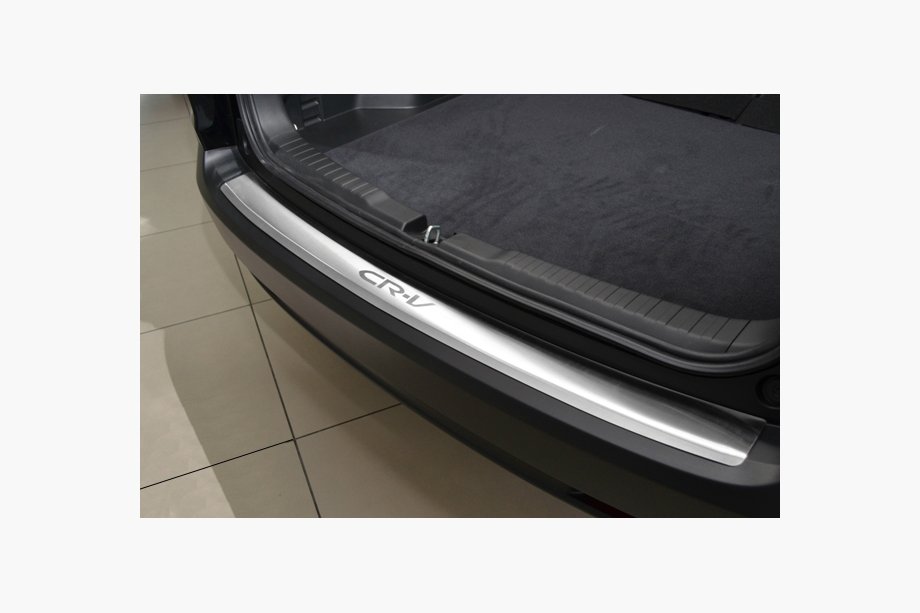 Honda CRV 2012-2016 гг. Накладка на задний бампер с загибом Natanika (нержавейка) Image