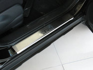 Honda CRV 2001-2006 гг. Накладки на пороги Natanika Premium (4 шт, нержавейка) фото 1
