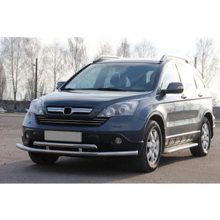 Передняя защита ST018 (нержавейка) Honda CRV 2007-2011 гг. фото 2