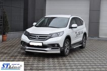 Honda CRV 2012-2016 гг. Передняя защита ST008 (нержавейка) фото 3