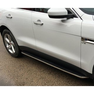 Боковые пороги OEM (2 шт) Jaguar F-PACE 2016- гг. фото 1