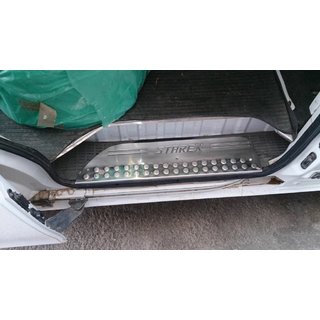 Накладки на пороги OmsaLine (3 шт, нержавейка) Hyundai H200, H1, Starex 1998-2007 гг. фото 3