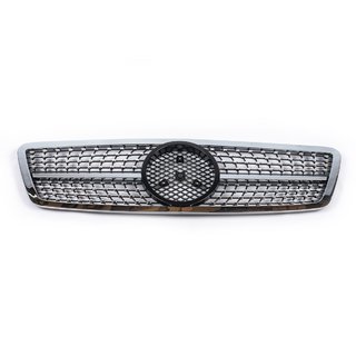Передняя решетка Diamond Silver Mercedes C-class W203 2000-2007 гг. фото 2