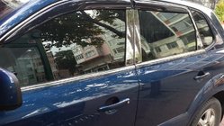 Hyundai Tucson JM 2004- гг. Ветровики на окна (4 шт, Perflex Sport) фото 10