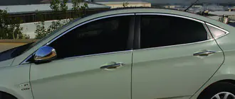 Hyundai Accent 2011-2017 гг. Полный комплект хромированных молдингов на стекла (14 шт., нерж. сталь) фото 1
