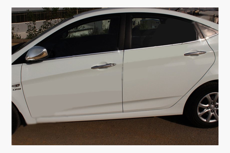 Hyundai Accent 2011-2017 гг. Нижние молдинги стекол нержавейка (6 шт.) Image