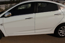 Hyundai Accent 2011-2017 гг. Нижние молдинги стекол нержавейка (6 шт.) фото 1
