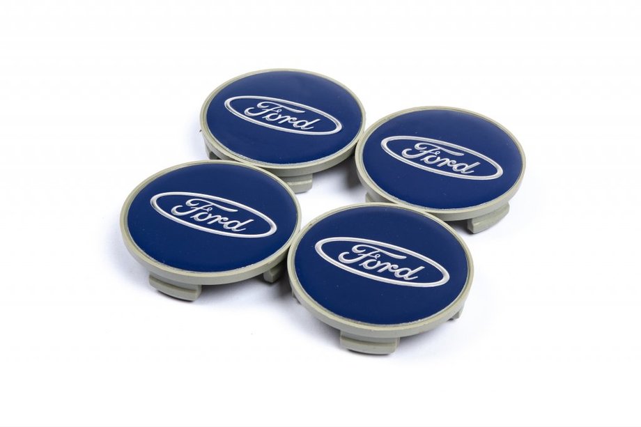 Ford Колпачки на диски 54.5/50мм синие (4 шт) Image