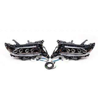 Передние фары Lexus-Design 4-LED V1 (2017+, 2 шт) Toyota Land Cruiser Prado 150 2009-2023 гг. фото 4