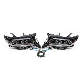 Передние фары Lexus-Design 4-LED V1 (2017+, 2 шт) Toyota Land Cruiser Prado 150 2009-2023 гг. фото 4