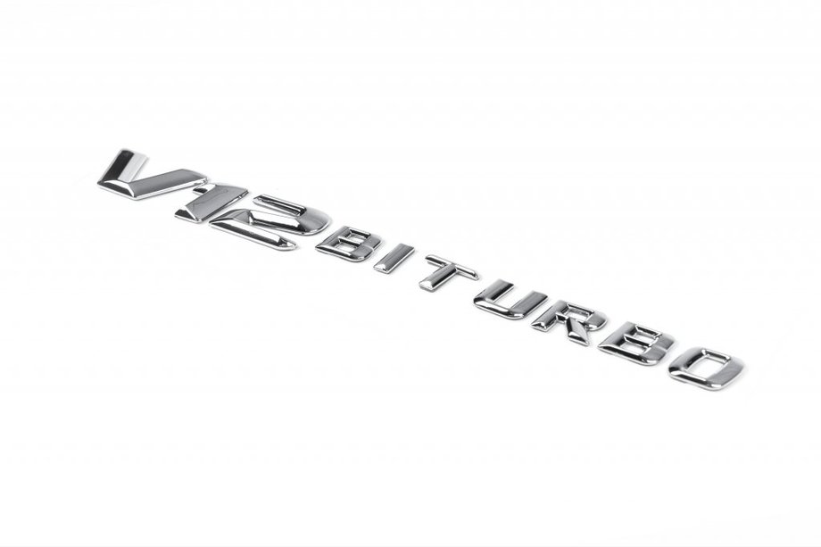 Mercedes E-class W213 2016-2023 гг. Надпись V12 Biturbo Хром Image